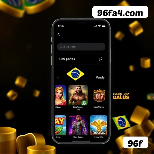 Aplicativo móvel 96f para iOS e Android